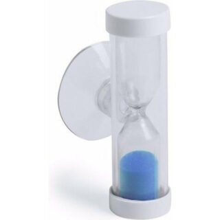 Zandloper - douche - badkamer timer - zuignap - 2 minuten - blauw