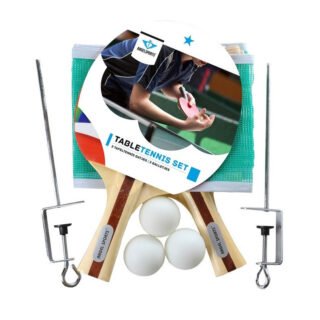 Engelhart Tafeltennis set - 2 batjes - 3 ballen - 1 net - pingpong speelgoed