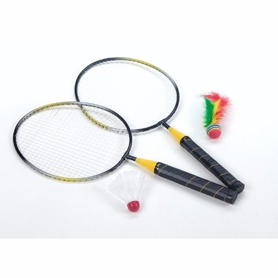 Angelsports Speelgoed badminton spel - kleine set voor kinderen - Inclusief rackets shuttle en bal