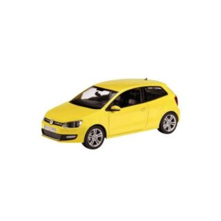 Modelauto/speelgoedauto Volkswagen Polo GTI Mark 5 - geel - 9 cm - schaal 1:43