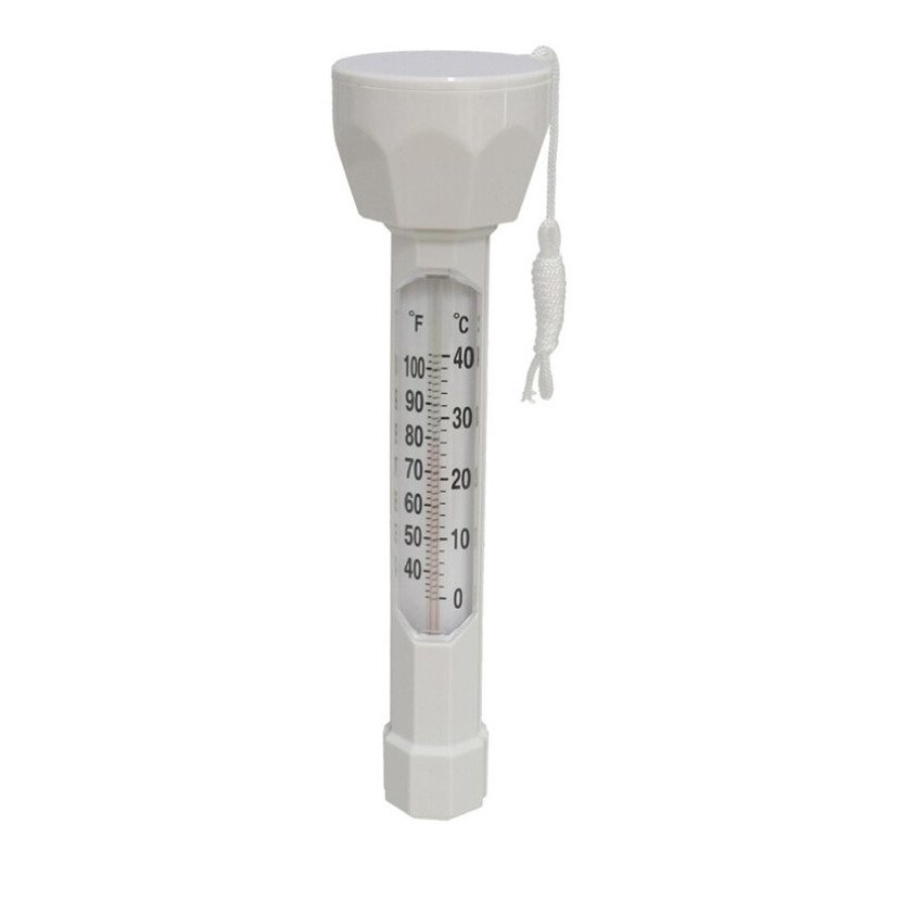 Drijvende zwembad water thermometer - Zwembaden - watertemperatuur meters - kunststof - wit
