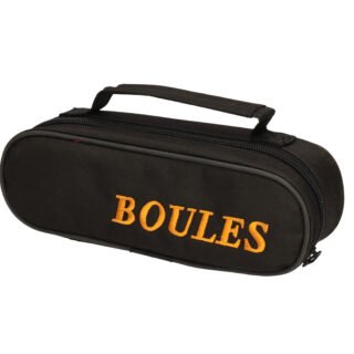 Jeu de boules set 5-delig - 3x ballen met klein houten balletje - in draagtas - petanque spel