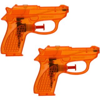 Waterpistool Splash Gun - 10x - klein model - 12 cm - oranje
