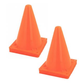 Sport/voetbal training pionnen - Set van 8x st - oranje - 20 cm - Sport - Veldsporten