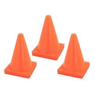 Sport/voetbal training pionnen - Set van 12x st - oranje - 20 cm - Sport - Veldsporten