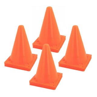 Sport/voetbal training pionnen - Set van 16x st - oranje - 20 cm - Sport - Veldsporten