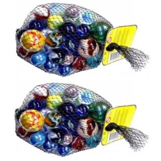 Don Juan knikkers bonken - 46x st - 1 kilo - 4 verschillende formaten - knikkeren - buitenspeelgoed