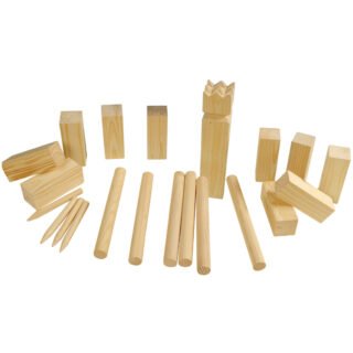Outdoor Games Kubb-spel - hout - 21-delig - blokken - speelgoed