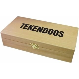 Houten tekendoos - 25 x 12.5 x 6.5 cm - Opbergen van tekenspullen/potloden