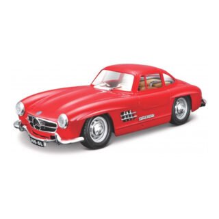 Modelauto Mercedes-Benz 300SL 1954 - rood - 19 cm - schaal 1:24 - speelgoedauto
