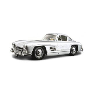 Modelauto/speelgoedauto Mercedes-Benz 300SL 1954 - zilver - 19 cm - schaal 1:24