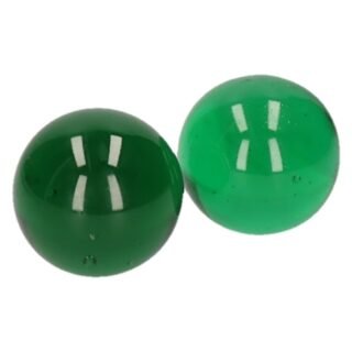 TF Creations knikkers XXL - 2x - groen - D6 cm - bonken - knikkers - speelgoed