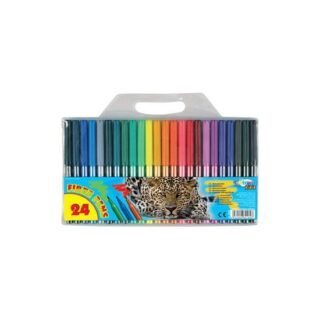 Viltstiften - 2x Set - 24-delig - gekleurd - plastic hoes - stiften - tekenstiften