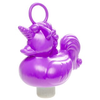 Duckiez eenhoorn badeendje badspeelgoed - paars - 15 x 7 cm - Met oogje voor het hengelspel