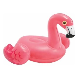 Intex opblaasbare flamingo - kunststof - roze - 25 x 23 cm