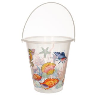 Summer Play Strandemmer - schelpen / zeedieren print - handvat - 23 x 22 cm - strandspeelgoed