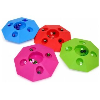 Engelhart Knikkerpot - met 10x knikkers - 22 cm - knikker speelgoed