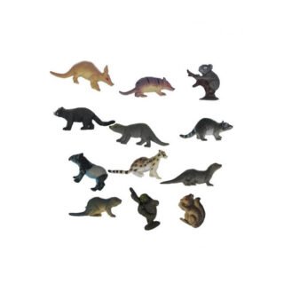 Speelgoed bosdieren - 4 tot 8 cm - 12x - kunststof - speelfiguren