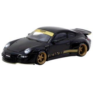 Tarmac Works Modelauto - Porsche RWB - zwart/goud - 1 x 1 x 1 cm - schaalmodel