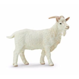 Speelgoed figuur - geit - wit - 9 cm - plastic - bok - speelgoed geitje - speelfiguren