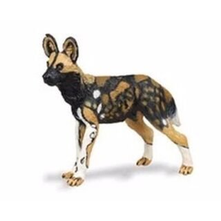 Speelgoed figuur - Afrikaanse wilde hond - 9 cm - plastic - hyena hond - educatief dierenspeelgoed
