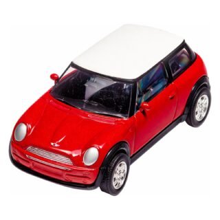 Goki Mini Cooper modelauto - rood - 7 cm - schaal 1:60 - metaal - speelgoedwagen