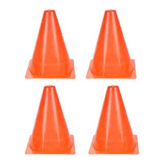 Sport/voetbal pionnen - 8 stuks - oranje - kunststof -14,5 x 14,5 x 19 cm -?spelen/training pionnen