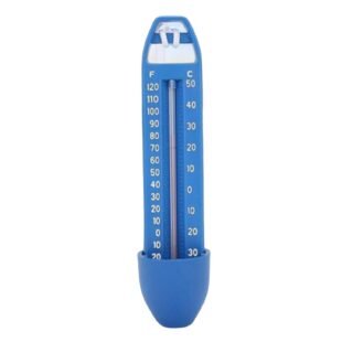 Zwembad thermometer - blauw - 17 cm - zwembadwater temperatuur meter