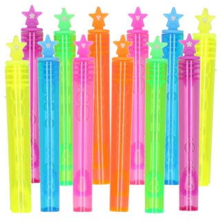 Bellenblaas - 2x stuks - neon kleuren - 4 ml - uitdeel cadeau/kinderfeestje - bruiloft