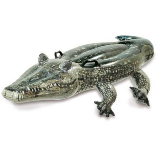 Intex Opblaasbare krokodil - groen - met handvatten - 170 cm - Opblaaskrokodil - realistische print