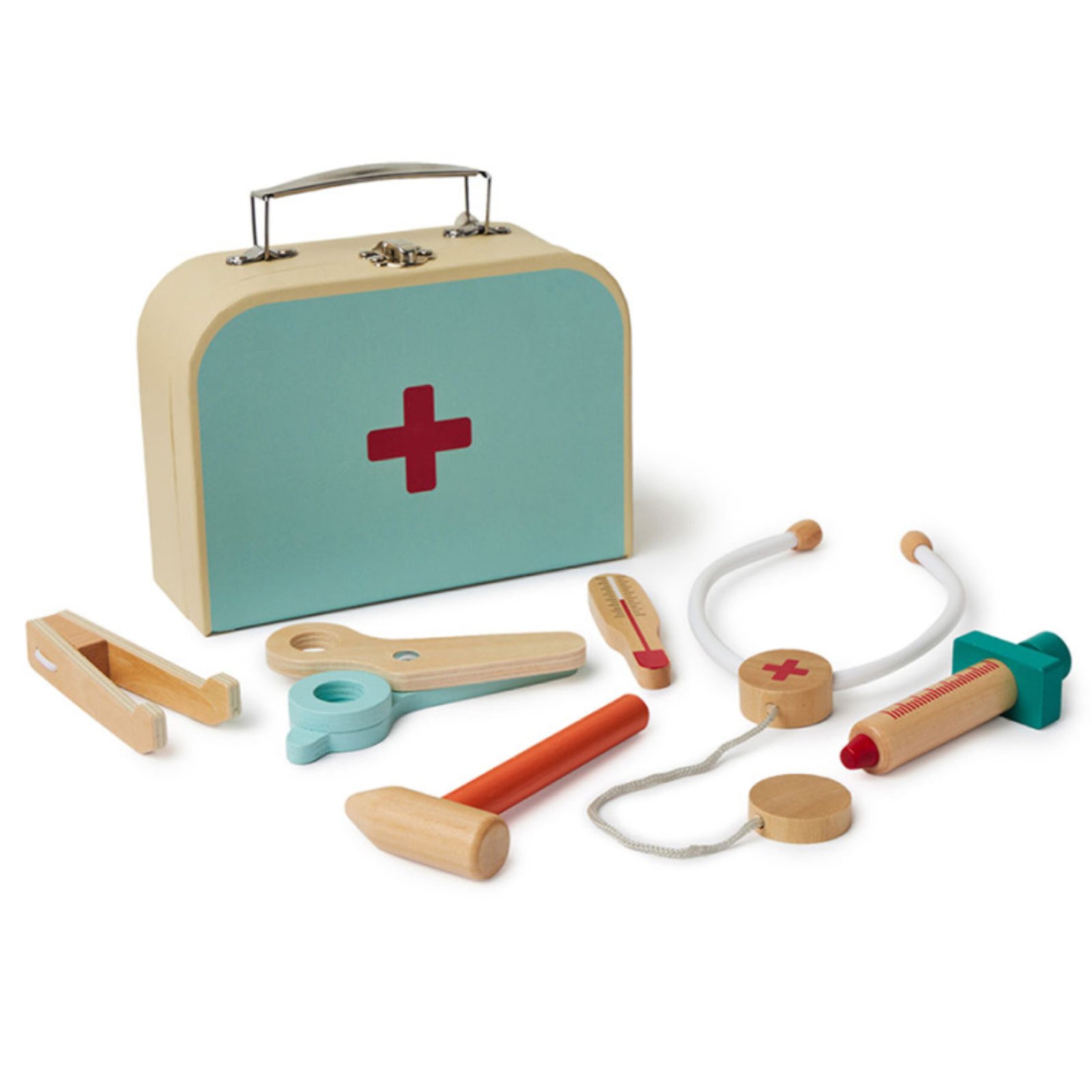 Ostaria Dokterskoffertje - voor kinderen - houten dokter speelgoed - doktertje spelen