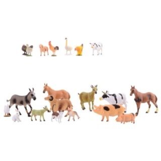 Johntoy Boerderij speelfiguren - 20x - dieren set - kunststof