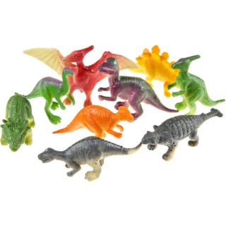 Duckiez Dinosaurus speelgoed set - 12x stuks - plastic - dino speelfiguren