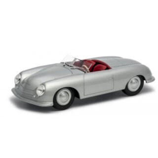 Modelauto Porsche 356 1948 zilver schaal 1:24/16 x 7 x 5 cm