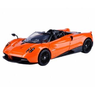 Modelauto/speelgoedauto Pagani Huayra Roadster - oranje - 18 cm - schaal 1:24