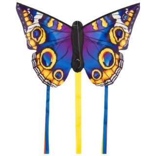 Vlinder vlieger - blauw - met staarten - 52 x 34 cm - strandspeelgoed