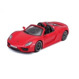 Modelauto Porsche 918 Spyder - rood - schaal 1:24 - auto schaalmodel - speelgoedauto