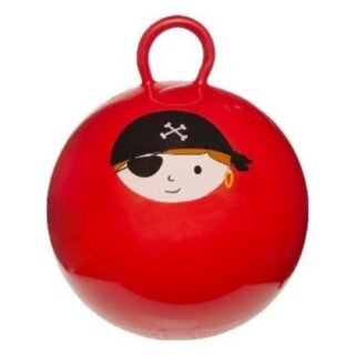 Duckiez Skippybal - piraten print - rood - D45 cm - buitenspeelgoed