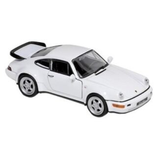 Speelgoed auto Porsche 964 Carrera wit 1:34