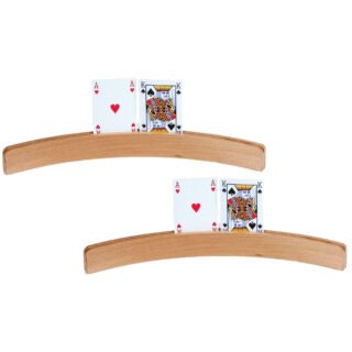 Speelkaarthouder - 2x - 50 cm - hout - kaarten standaard - houder voor speelkaarten