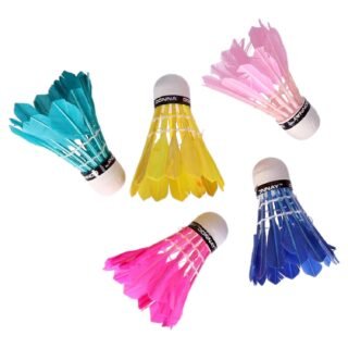 Eddy Toys Badminton Shuttles - 5x stuks - veren - gekleurd