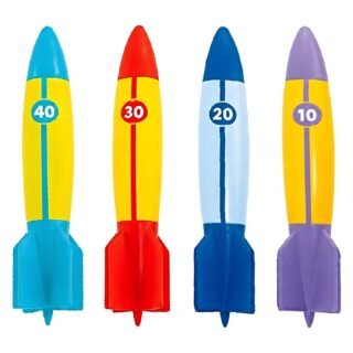 Intex Duikstaven Rockets - 4x stuks - gekleurd - kunststof - duikspeelgoed - duikstaafjes