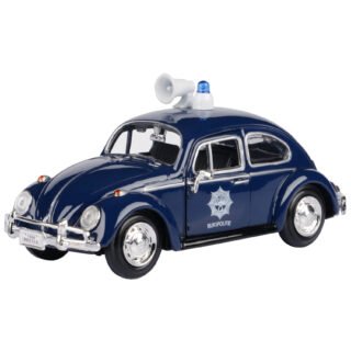 Motomax Modelauto Volkswagen Kever - politie auto - blauw - 17 cm - Schaal 1:24