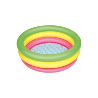 Bestway babybadje - multi kleuren - opblaasbaar zwembadje - 70 x 24 cm - 3 rings