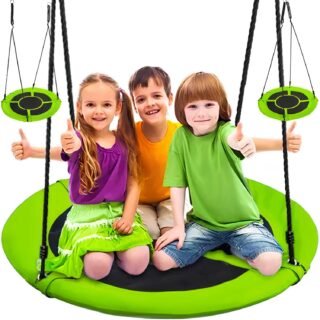 Malatec Ooievaarsnest schommel - D100 cm - groen/zwart - max 150 kilo - kinderschommels