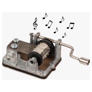 Muziekdoosje verjaardag - Happy Birthday liedje - 4,5 cm - retro / nostalgisch draaidoosje