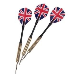 12x stuks Dartpijlen/pijltjes met Engelse/Britse vlag flights