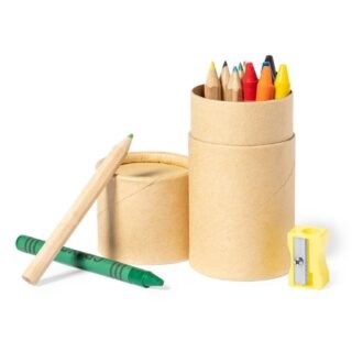 Potloden en krijtjes set ? 10 cm ? 13-delig - creatieve traktatie voor kinderen