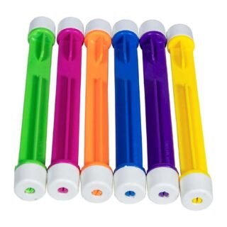 SportX Duikstaafjes - 6x stuks - 19,5 cm - gekleurd - kunststof - duikspeelgoed sticks