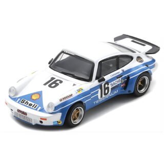 Spark Modelauto - Porsche 911 - wit/blauw - 6 x 3 x 3 cm - schaalmodel